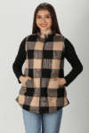 Brown Sleeveless Jacket Women