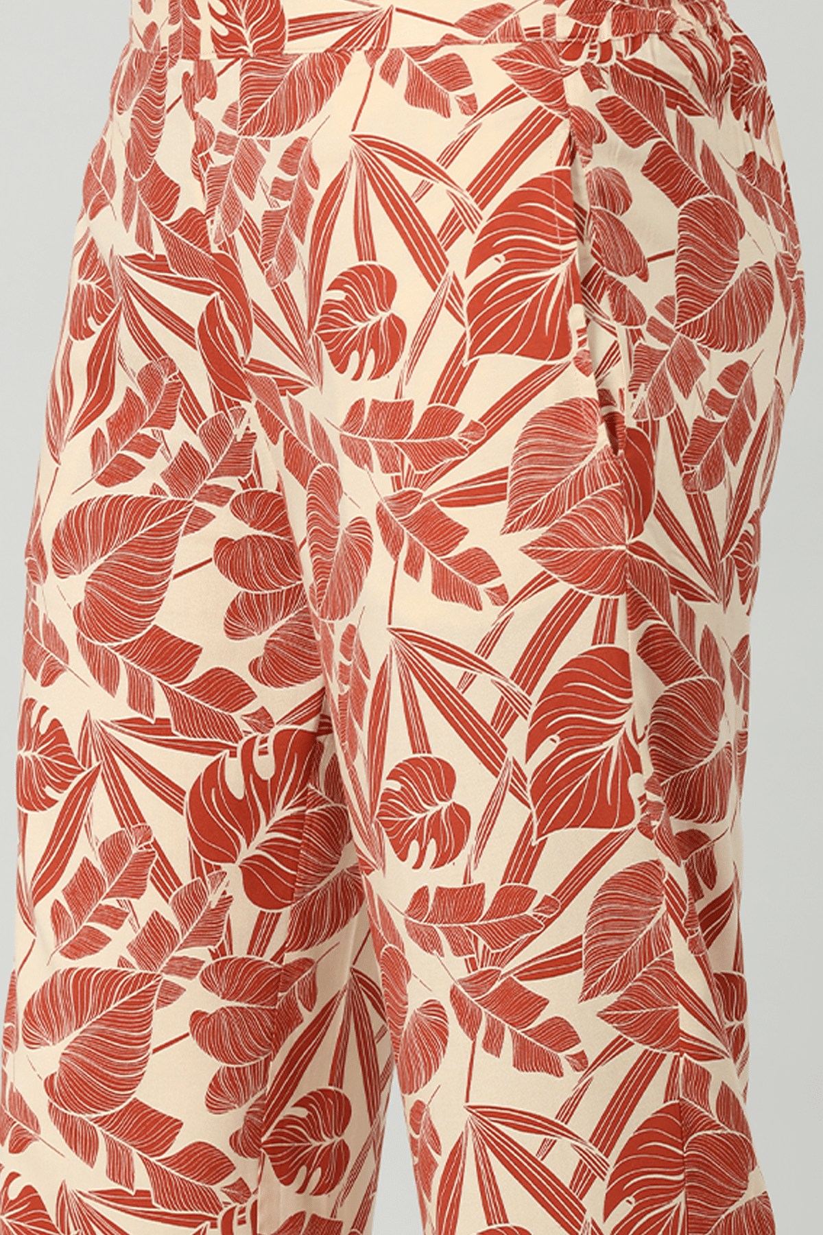 Printed Orange Co Ord Pant For Woman