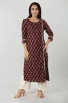 Printed Brown Kurtis For Women