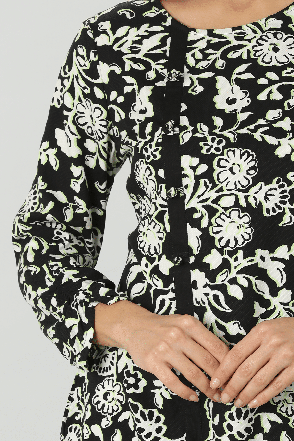 White Printed Floral Top Women