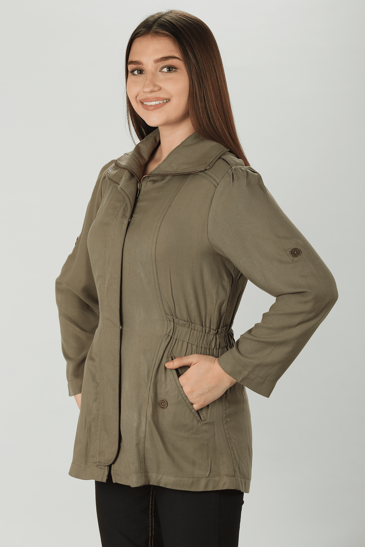 Olive Tencel Jacket