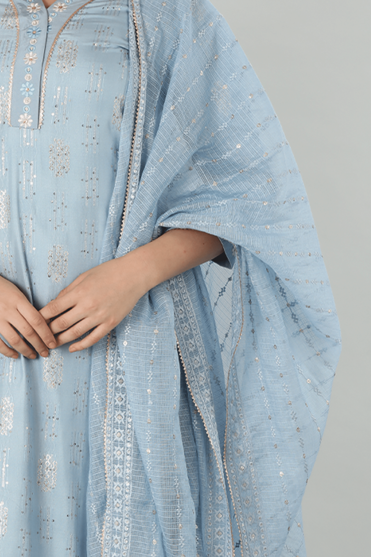 Radiant Blue Dupatta - Image 3