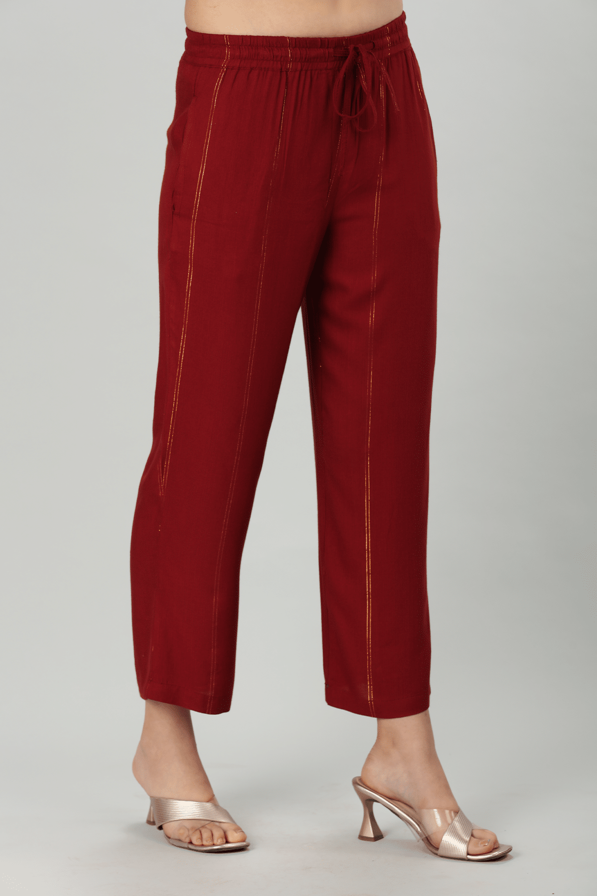 Red Palazzo Pants For Women
