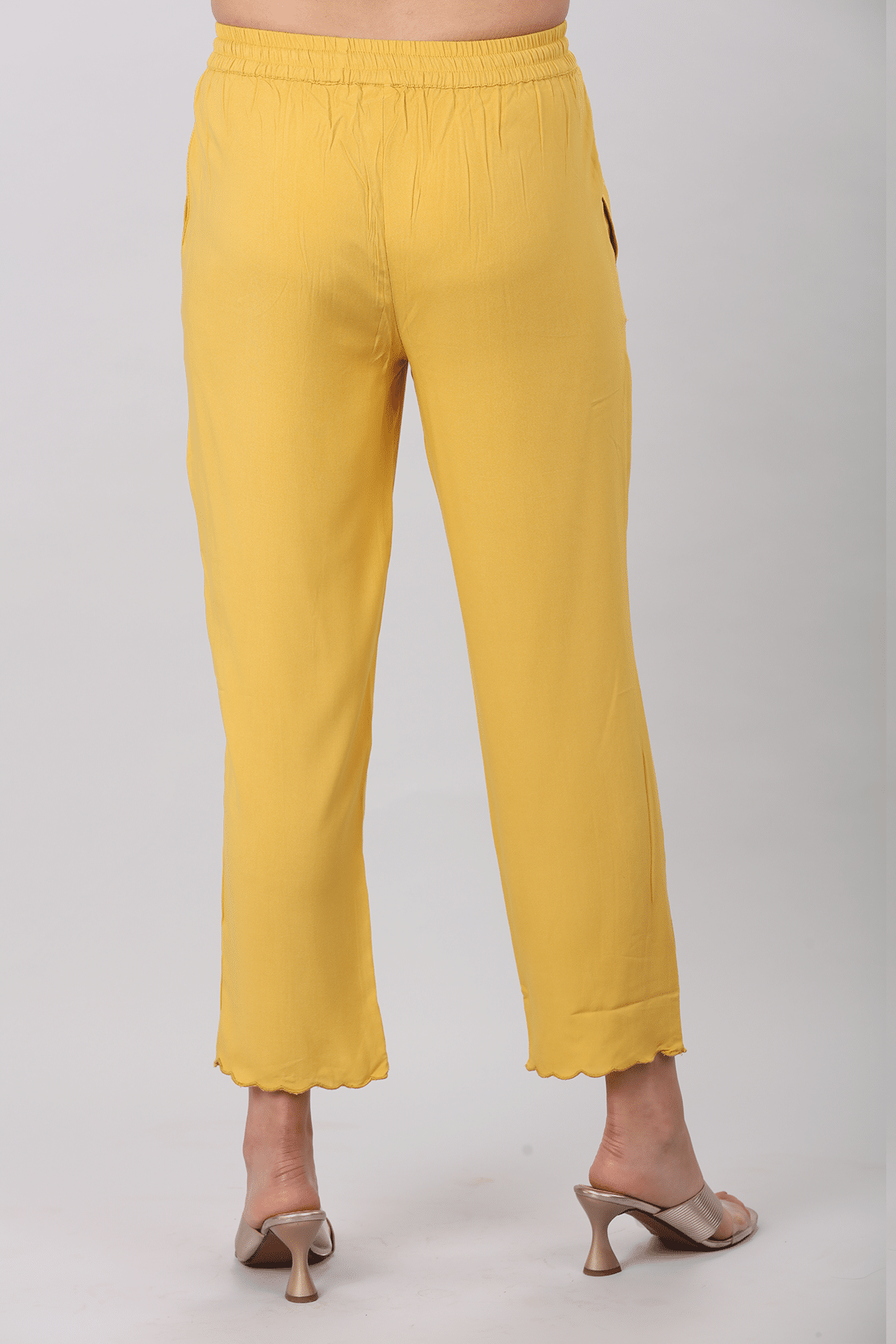 Mustard Colour Palazzo For Ladies