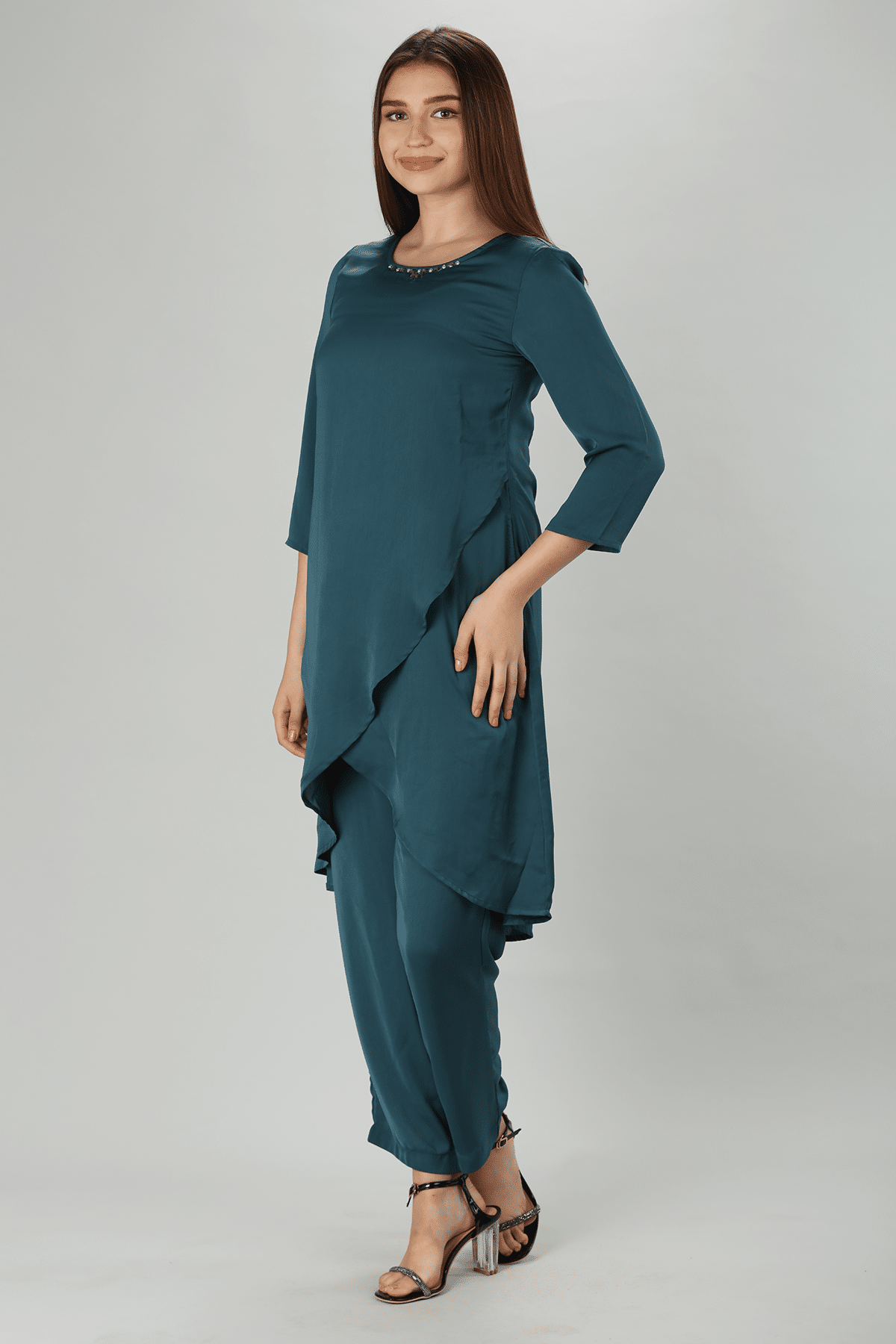 Teal Kurti For Women
