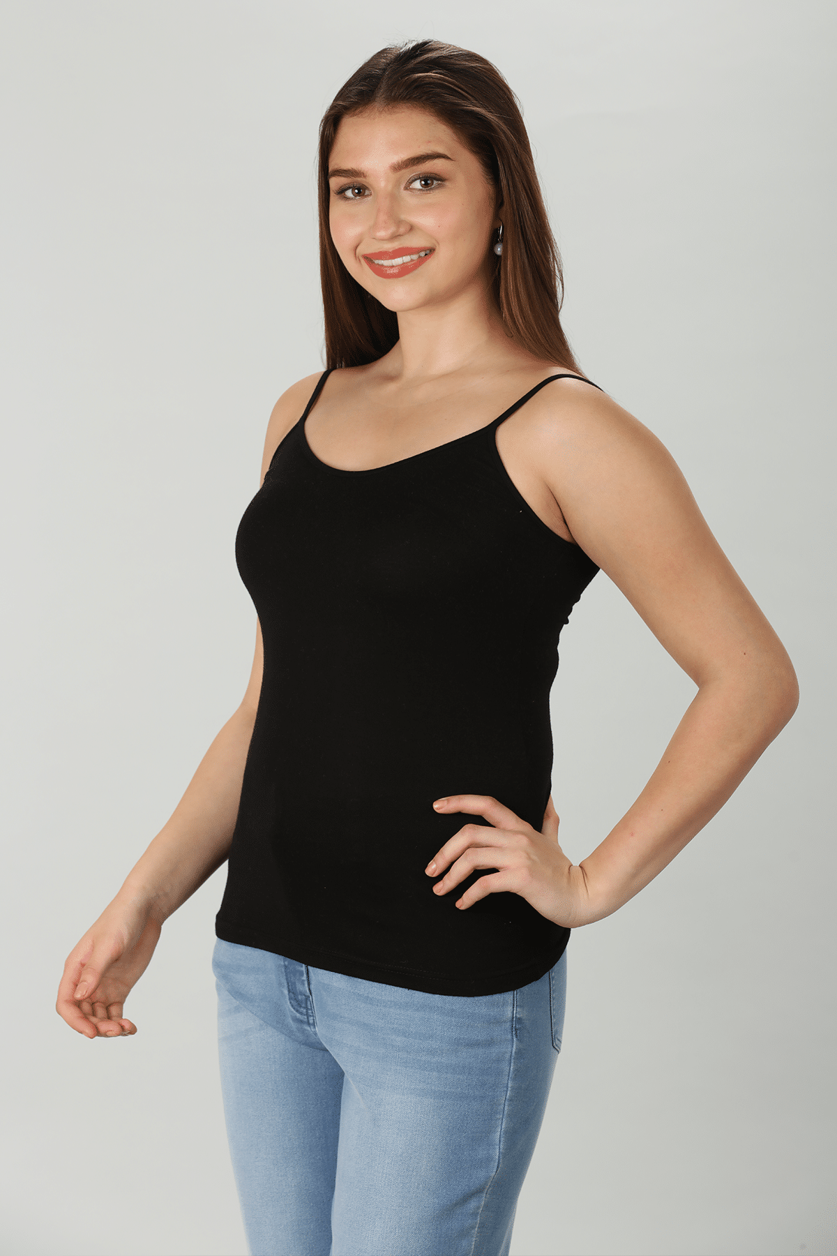 Black Solid Camisoles - Image 4