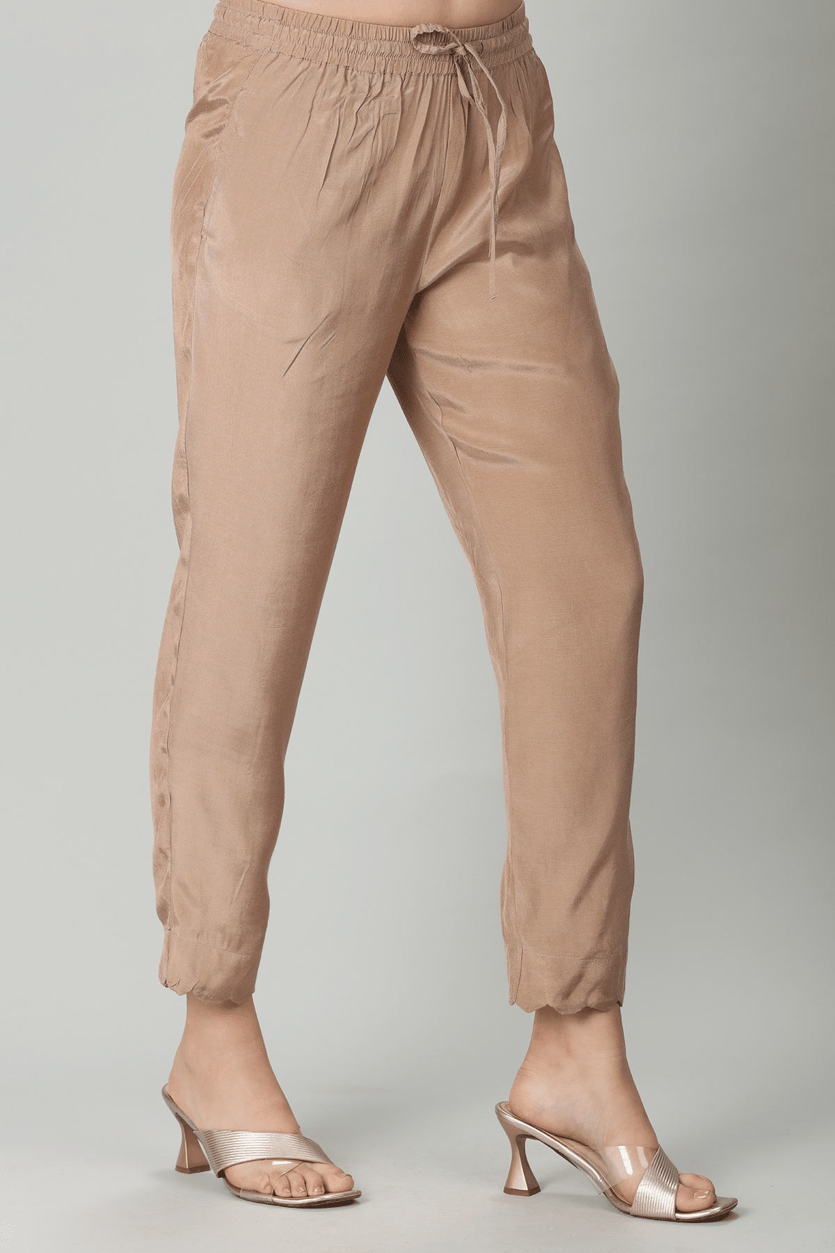 Beige Embellished Palazzo - Image 3