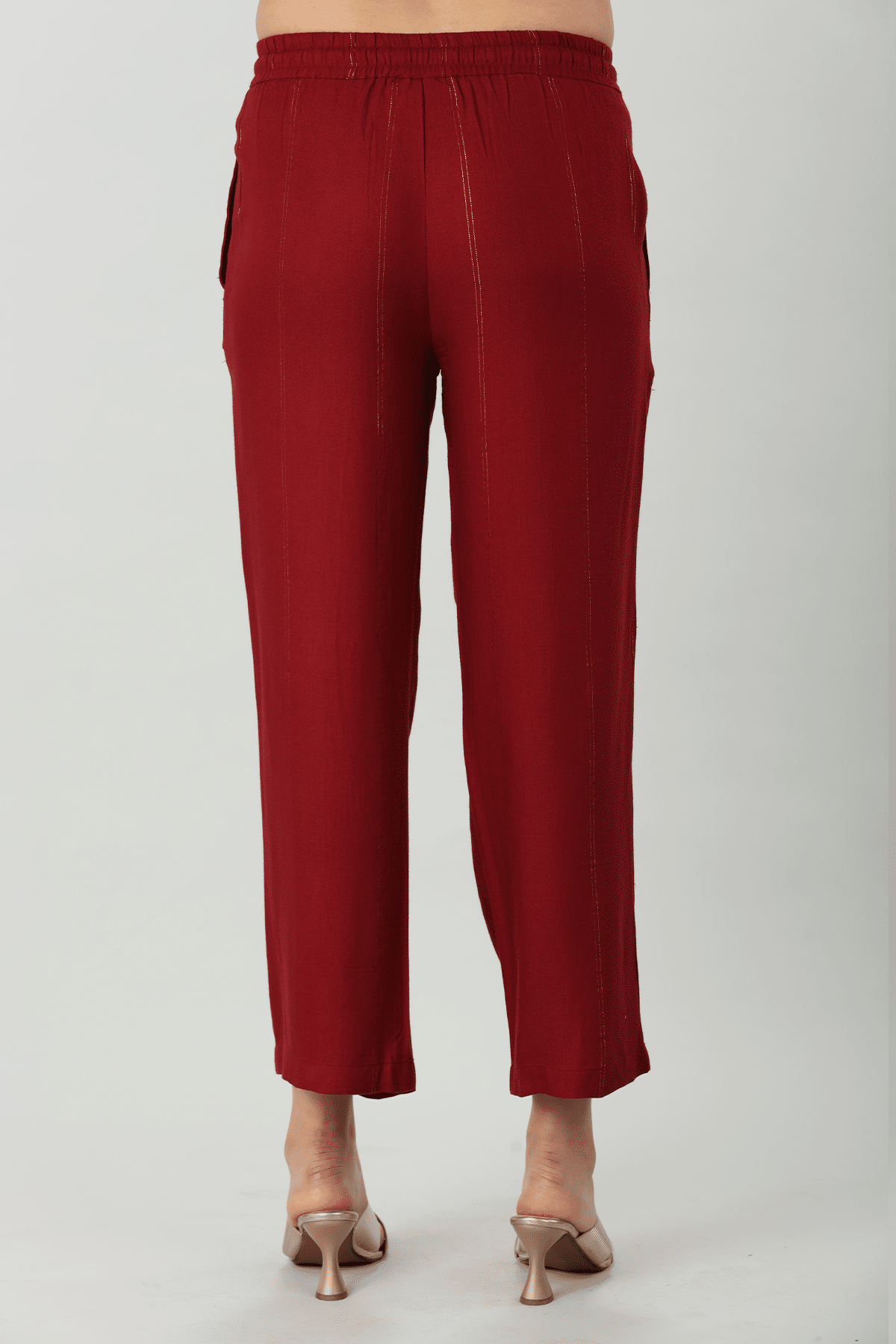 Red Palazzo Pants For Women
