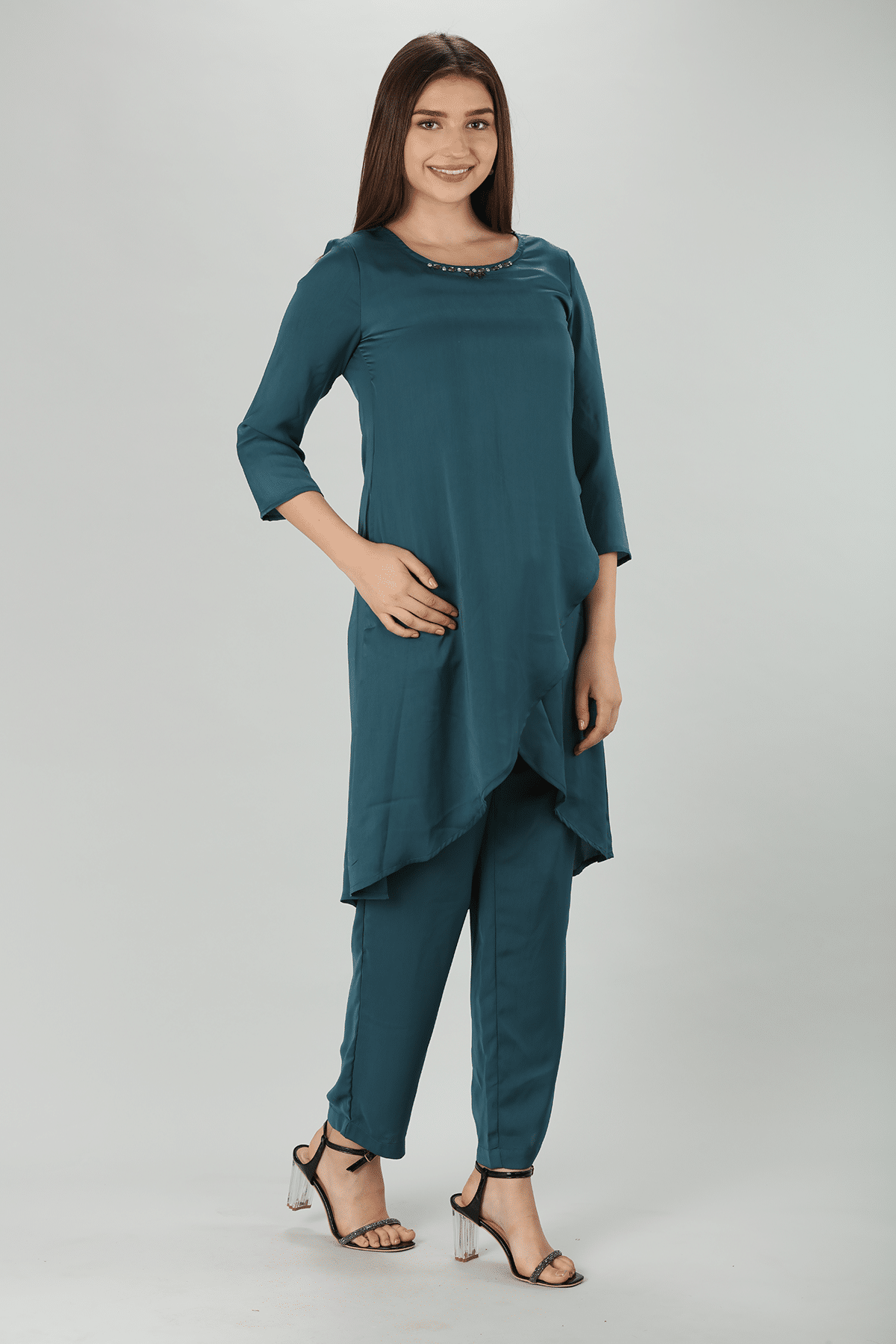 Teal Kurti For Women