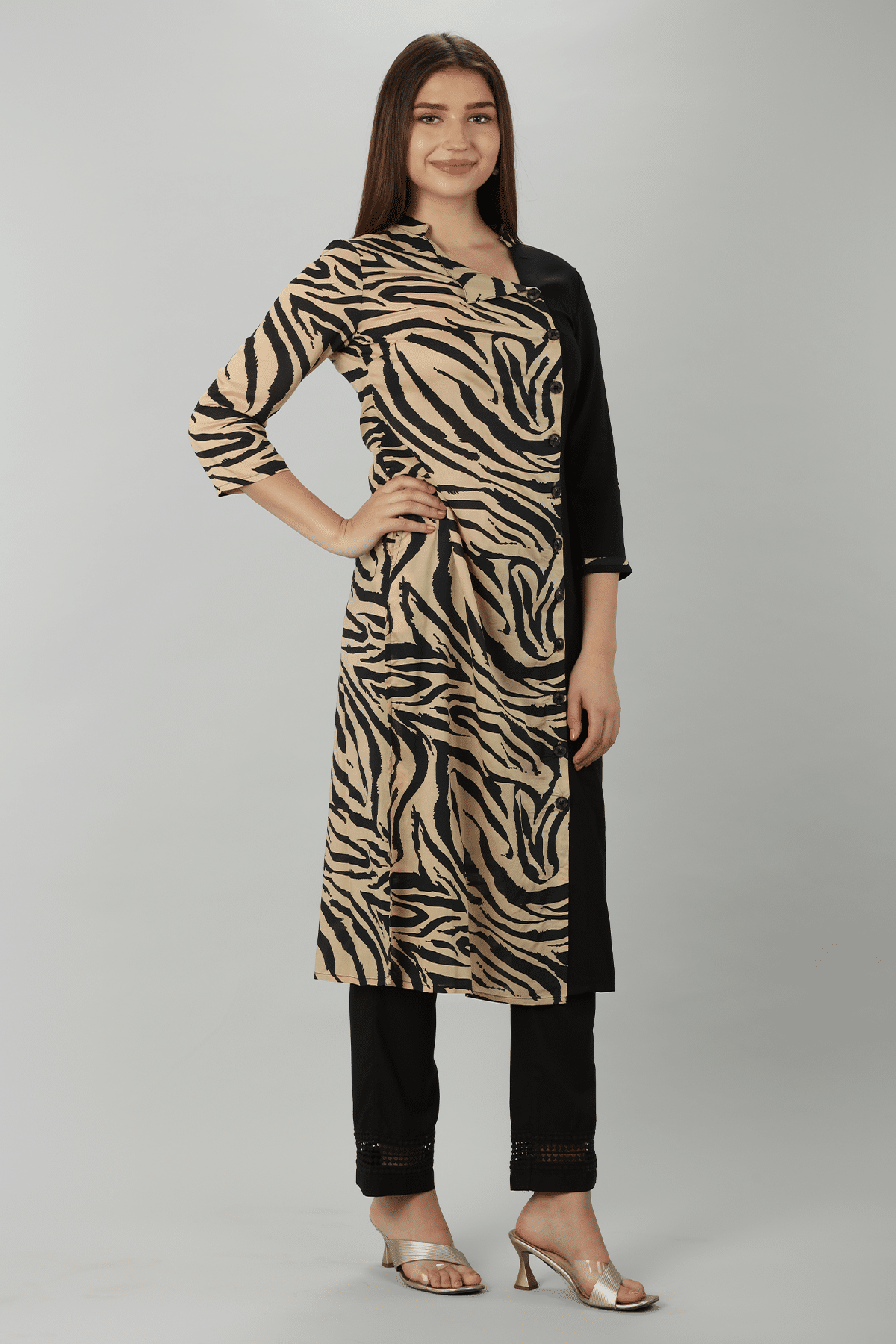 Beige Color Kurta For Women