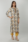 Embroidered Beige Kurta Women