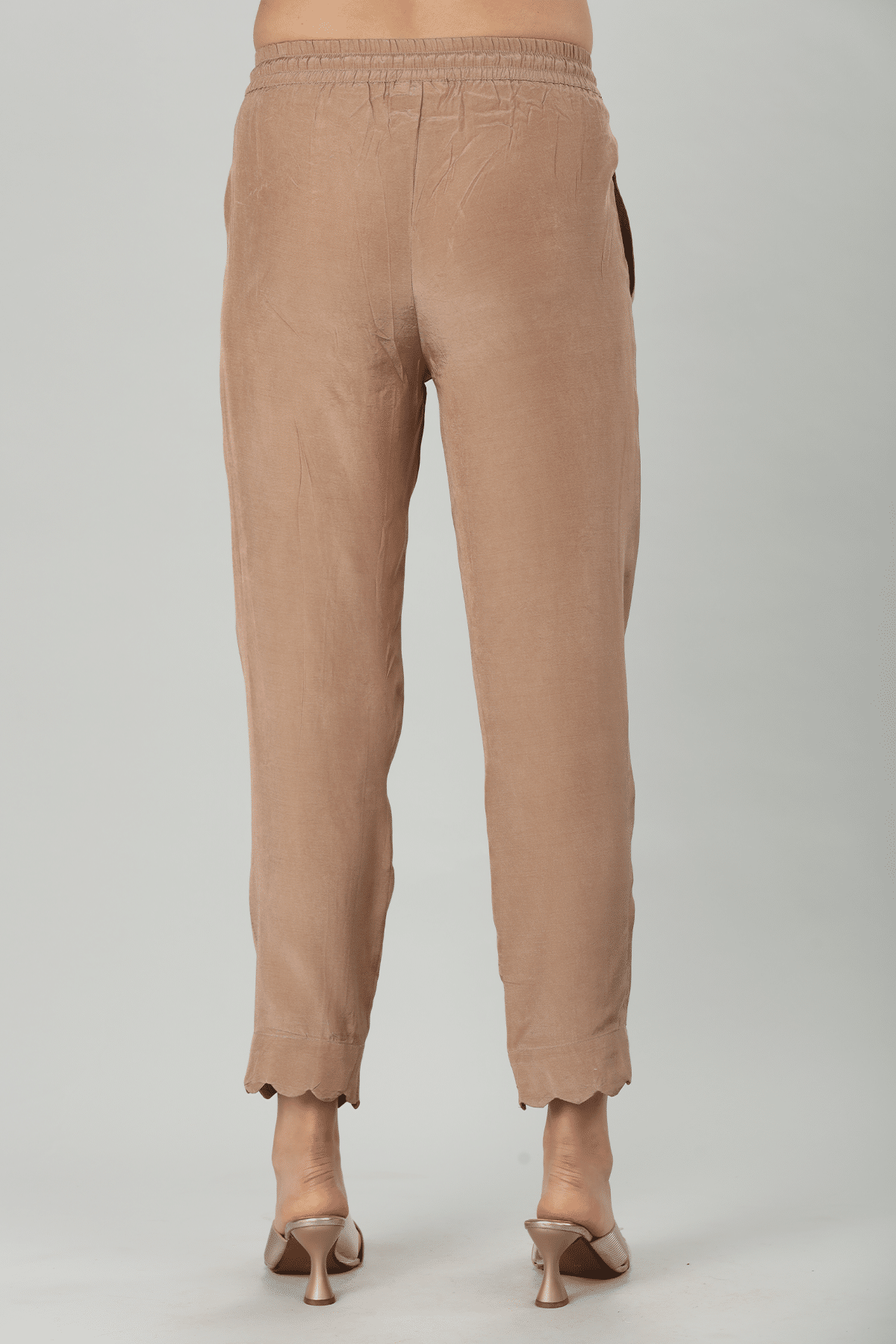 Beige Embellished Palazzo - Image 6