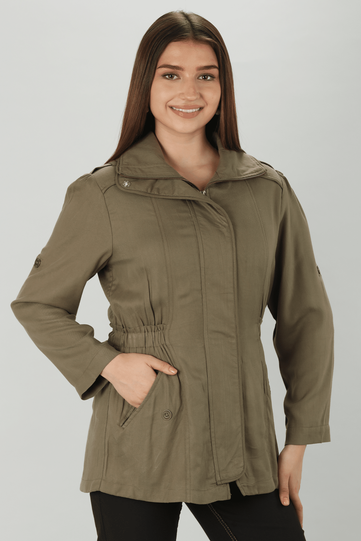 Olive Tencel Jacket