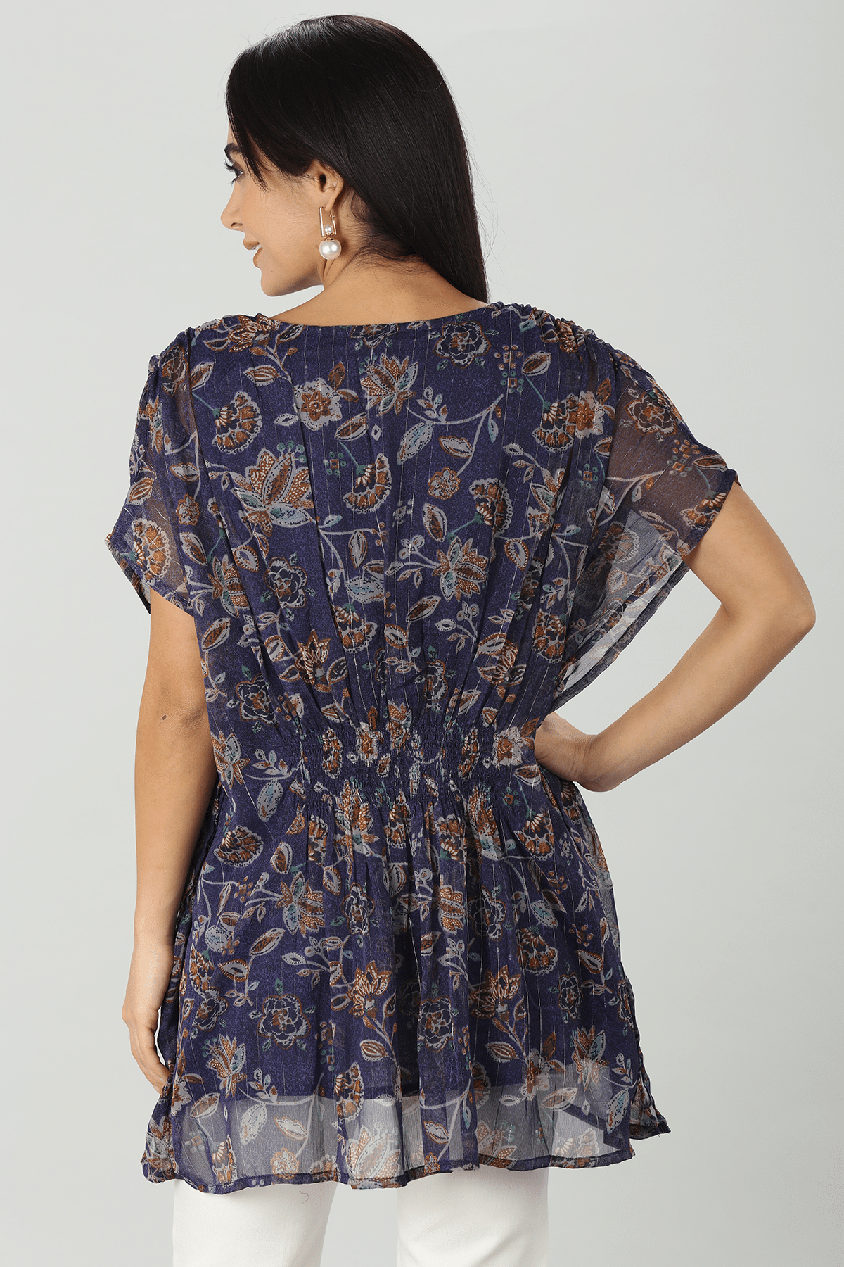 Floral Chiffon Kimono Top - Image 6