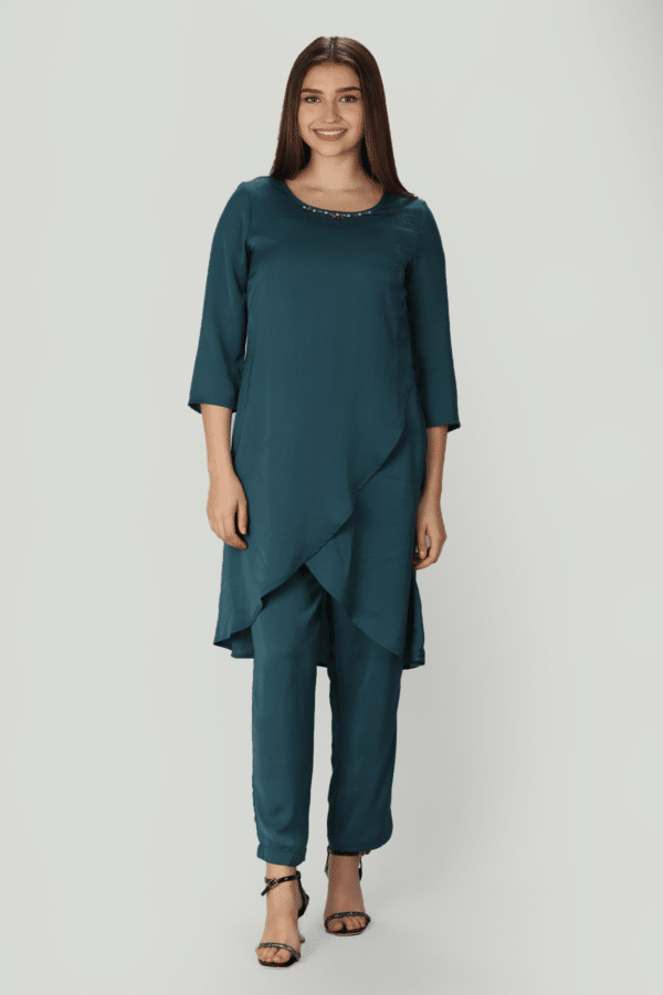 Teal Blue Ladies Plazo
