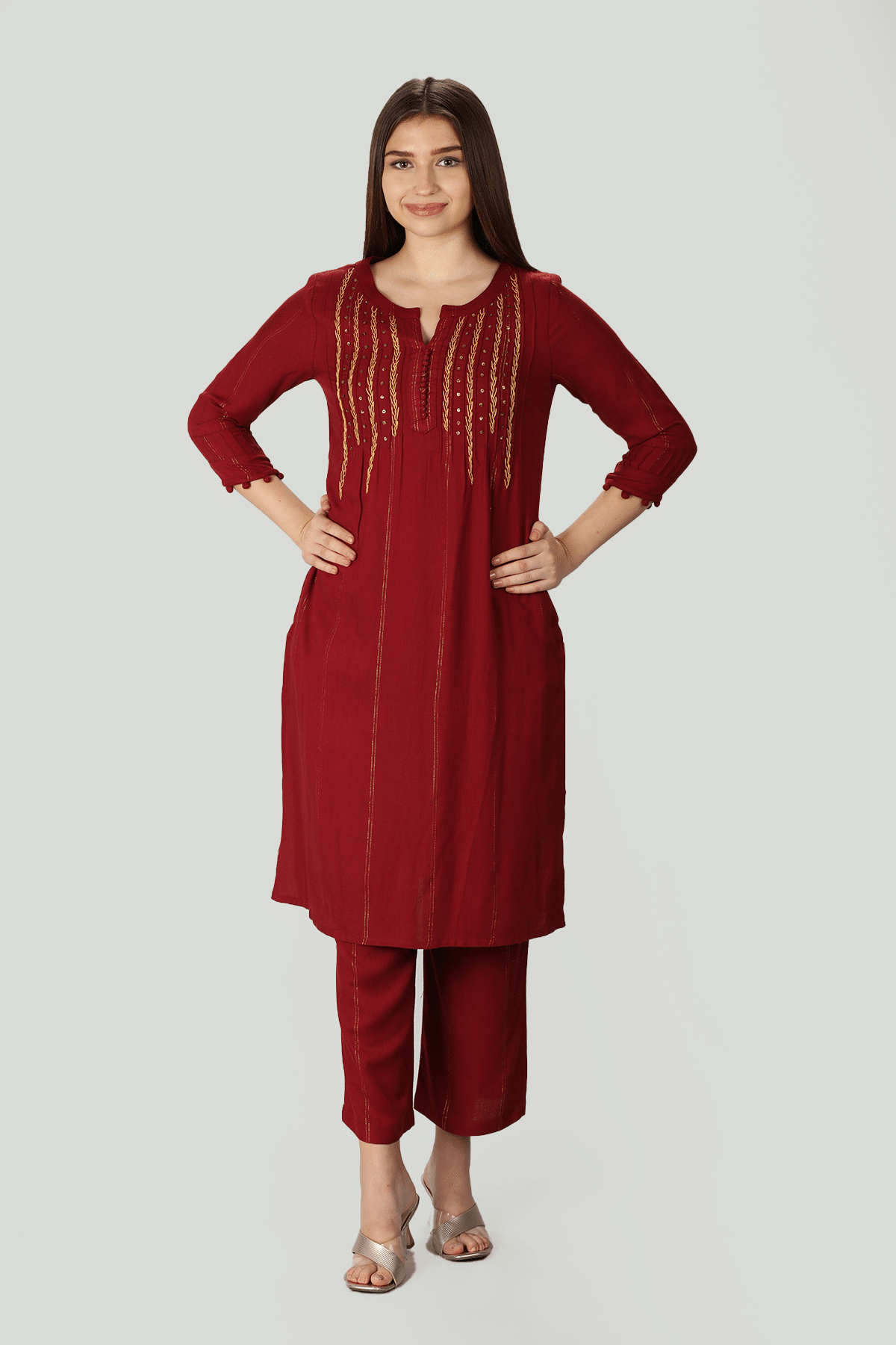 Rosewood Rayon Palazzo - Image 2