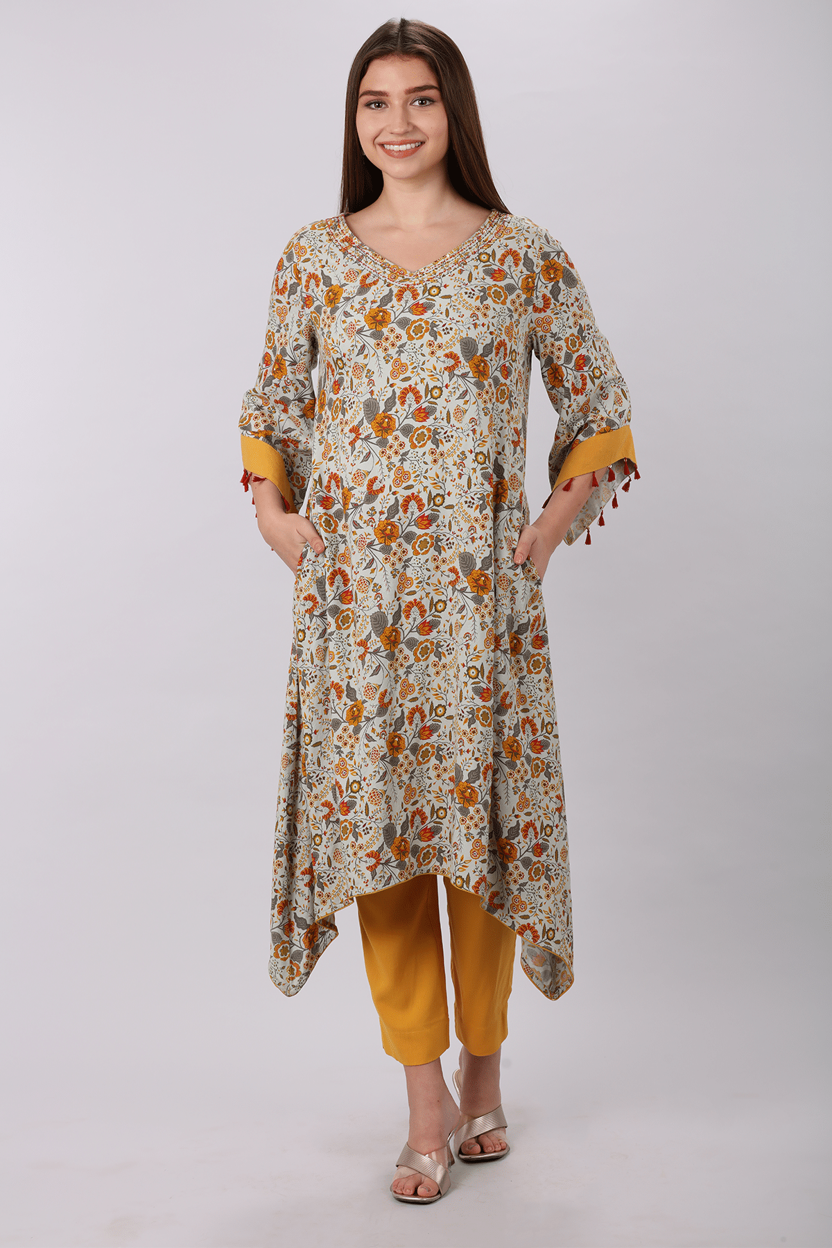 Orange Palazzo Women's Pants