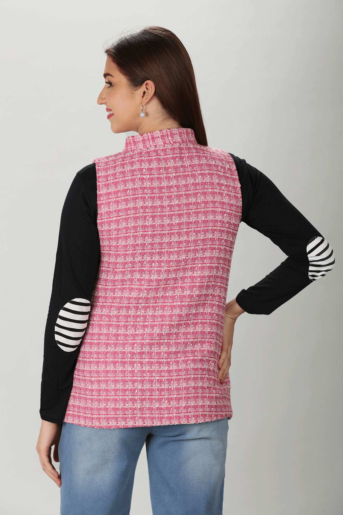 Pink Sleeveless Jacket Women