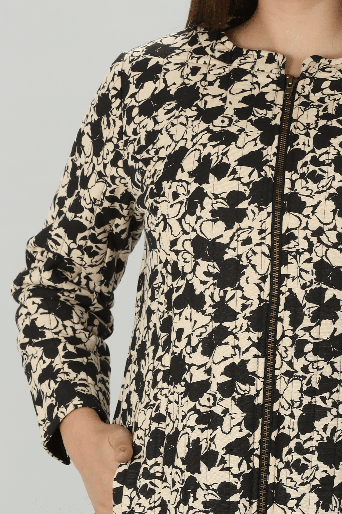 Black Printed Jacket Women