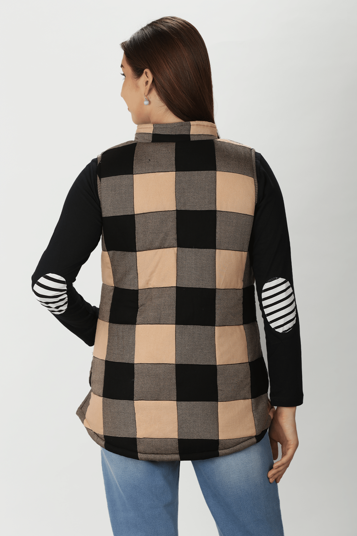 Brown Sleeveless Jacket Women