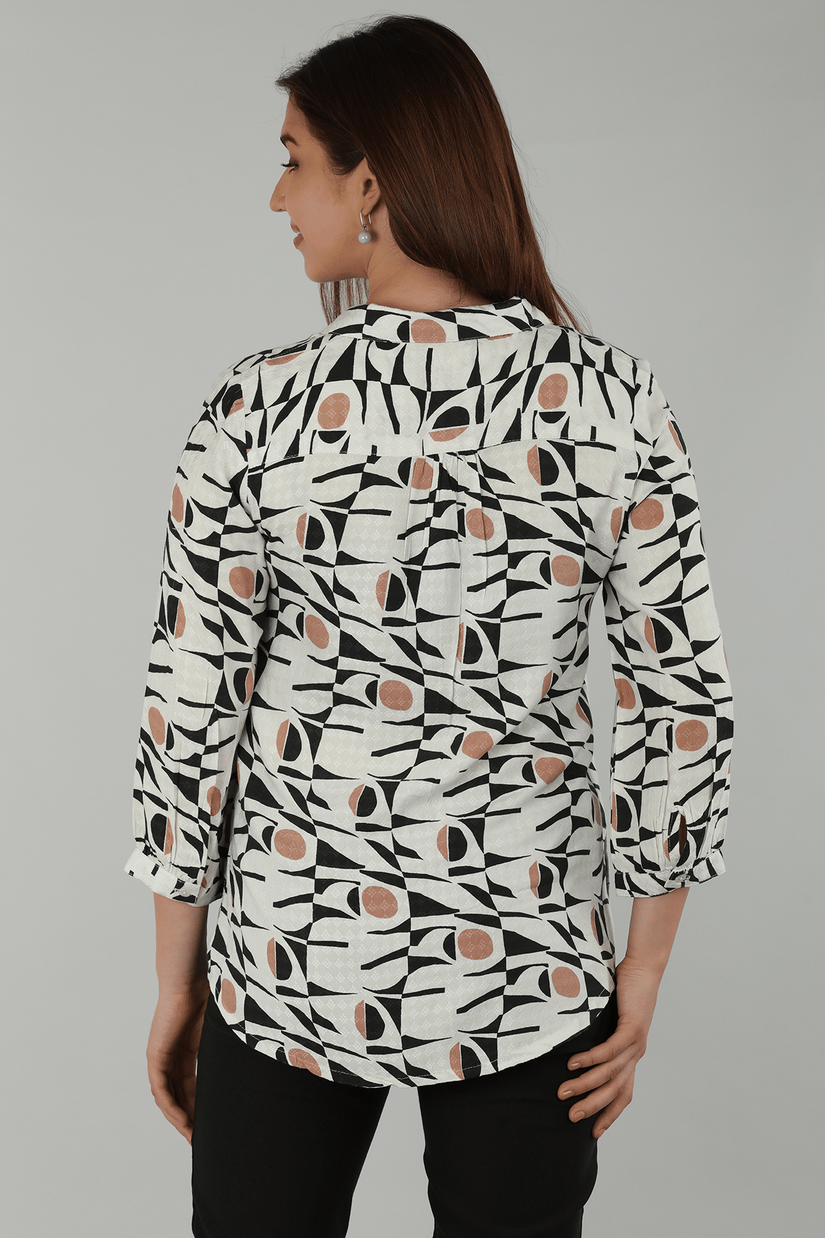 Dobby Grey Shirt For Women