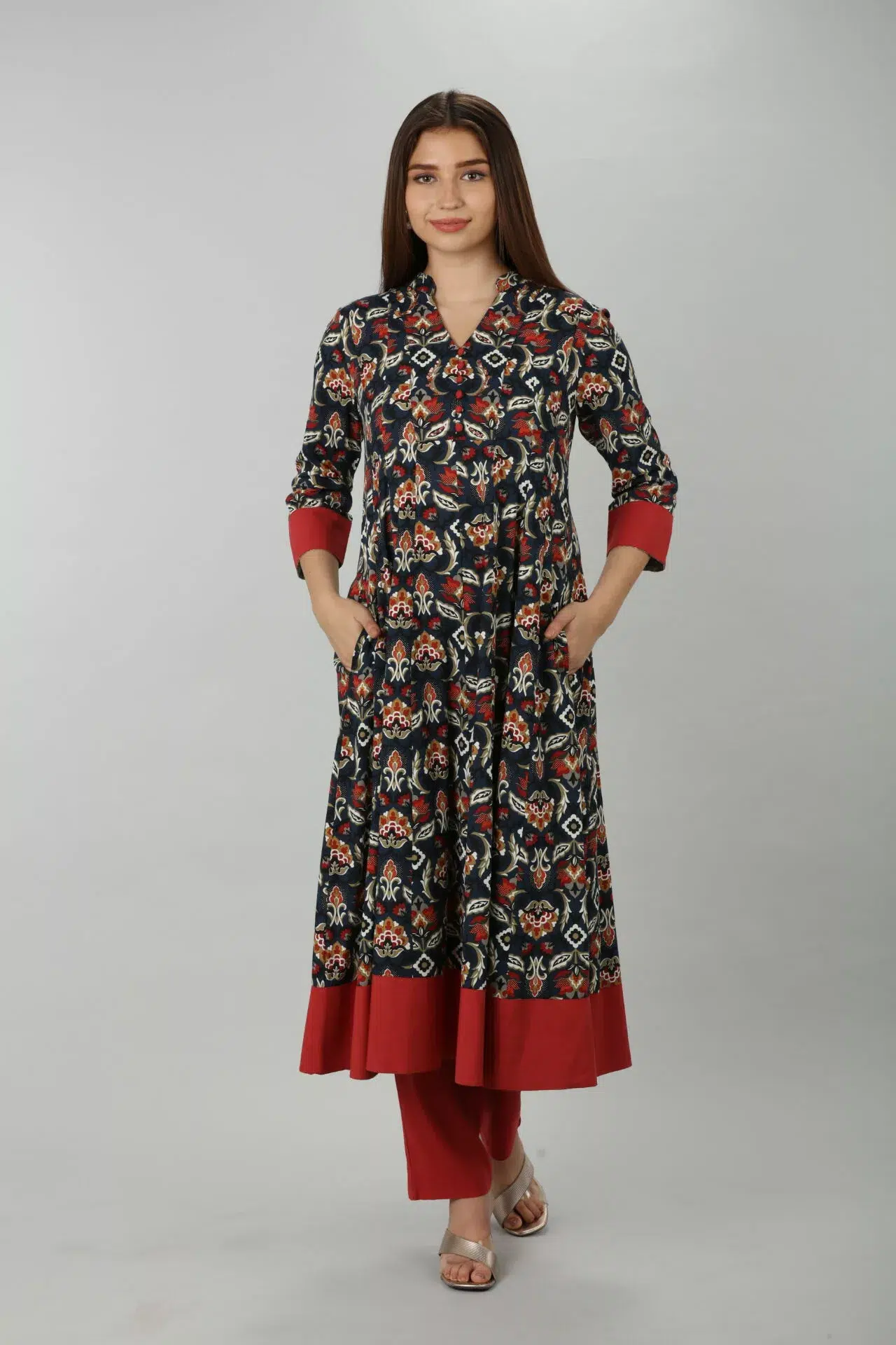 Dark Blue Kurti For Women