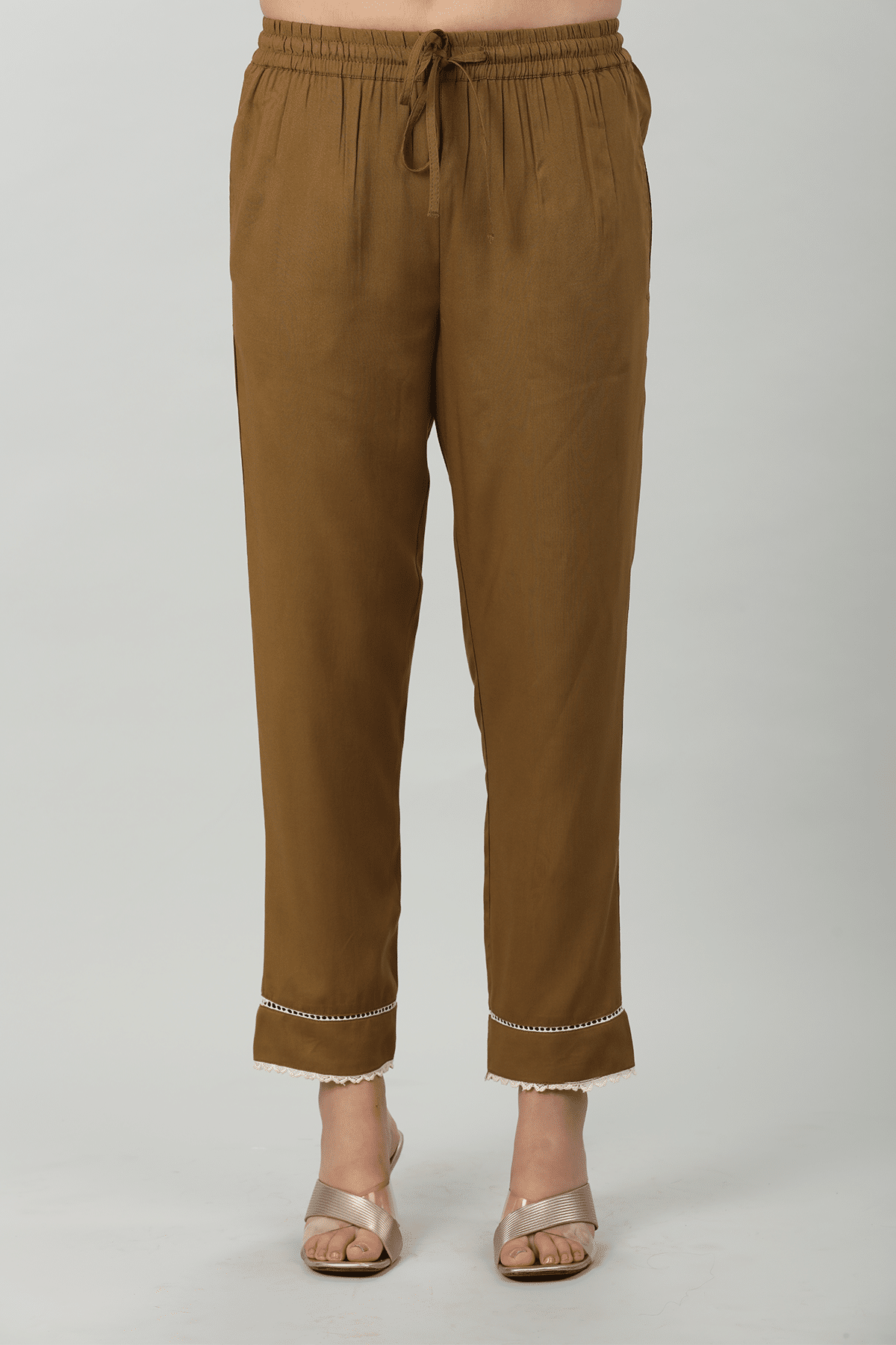 Olive Palazzo Pants For Women