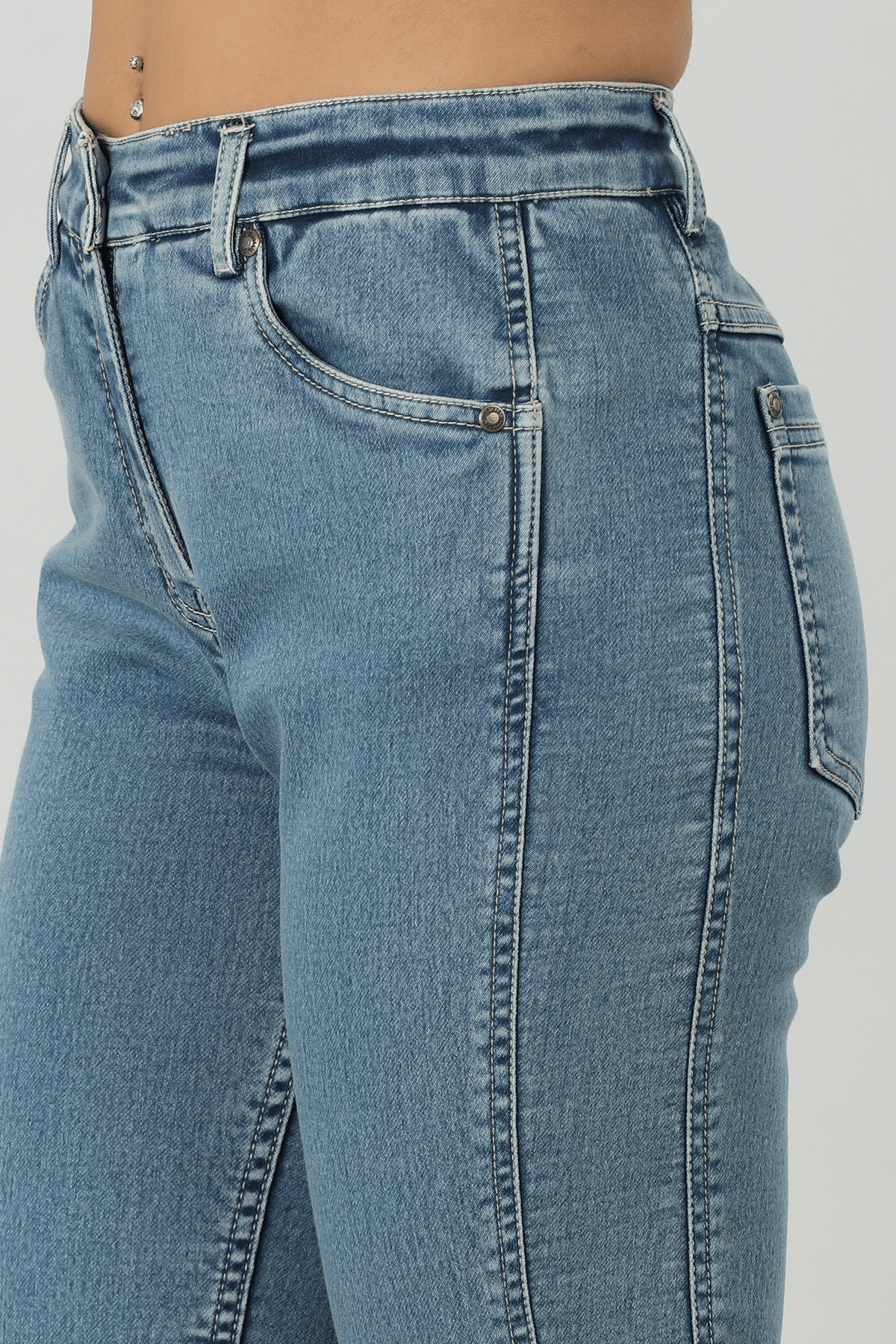 Blue Ankle Fit Denim - Image 4