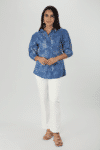 Printed Blue Top Women
