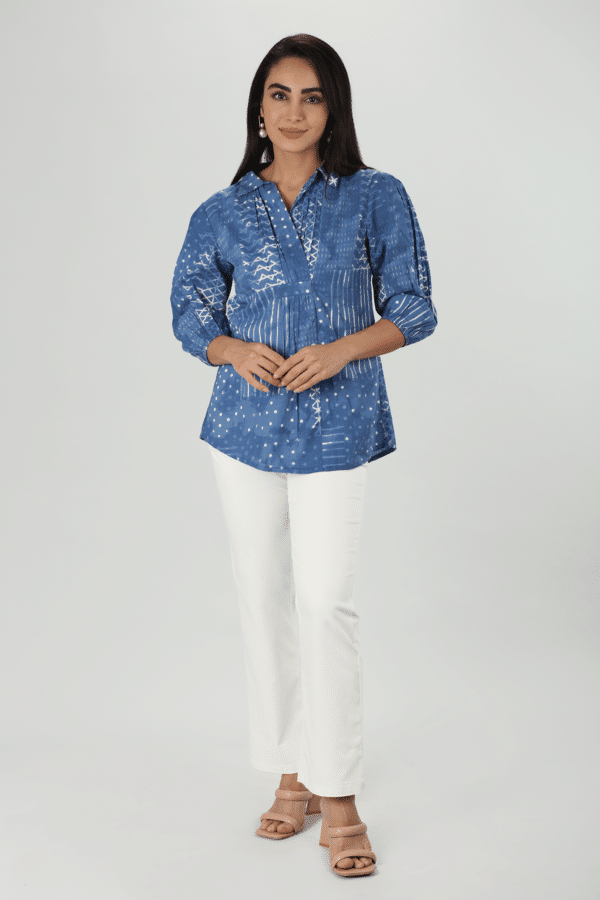 Printed Blue Top Women
