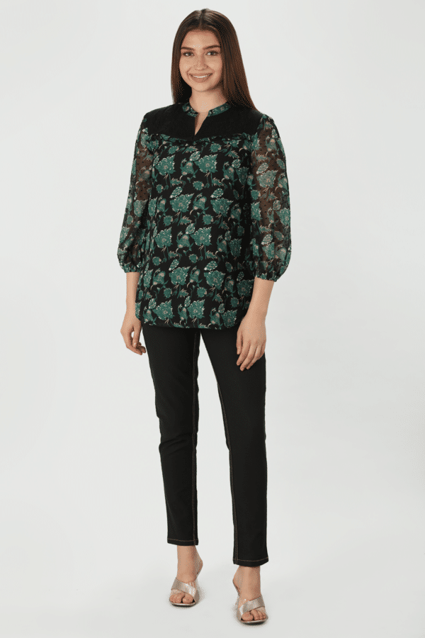 Printed Green Tops For Women