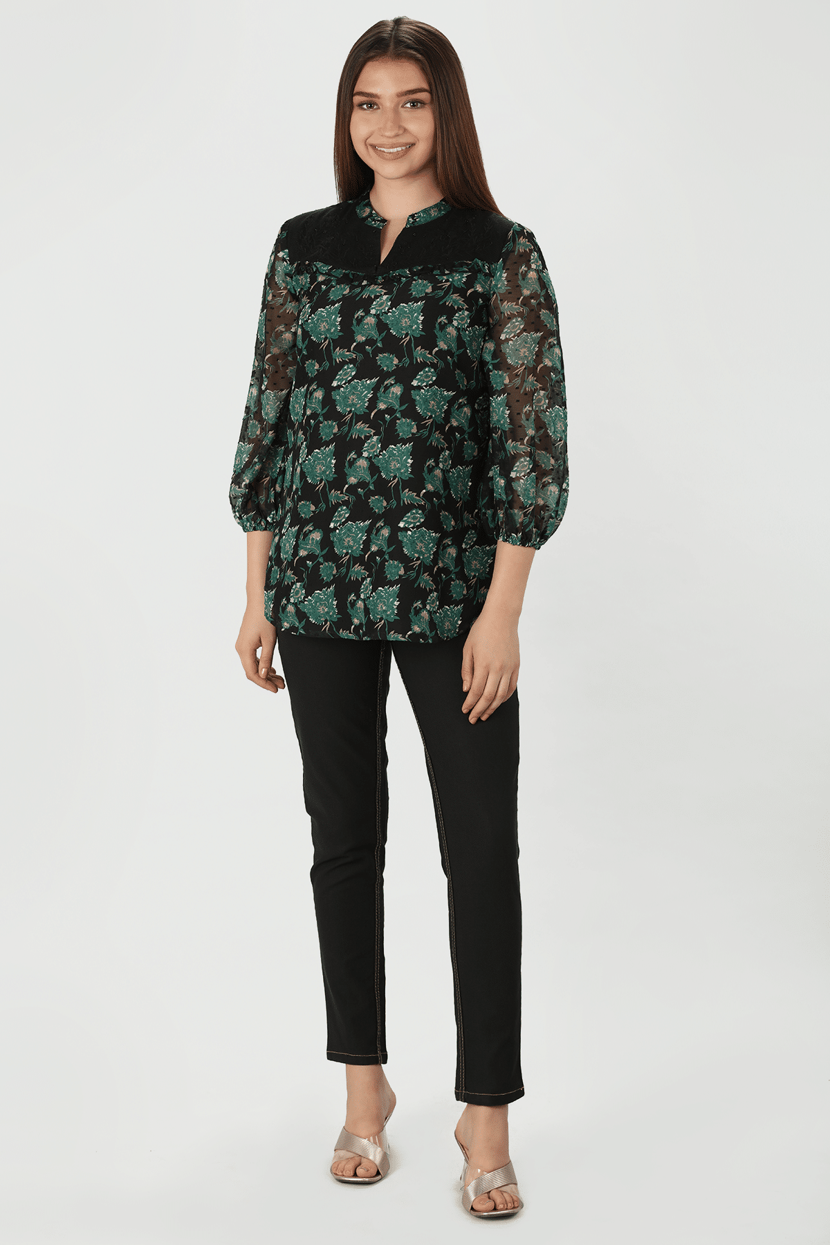 Printed Green Tops For Women