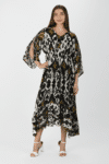 Charcoal Black Maxi Dress Party Wear For Women