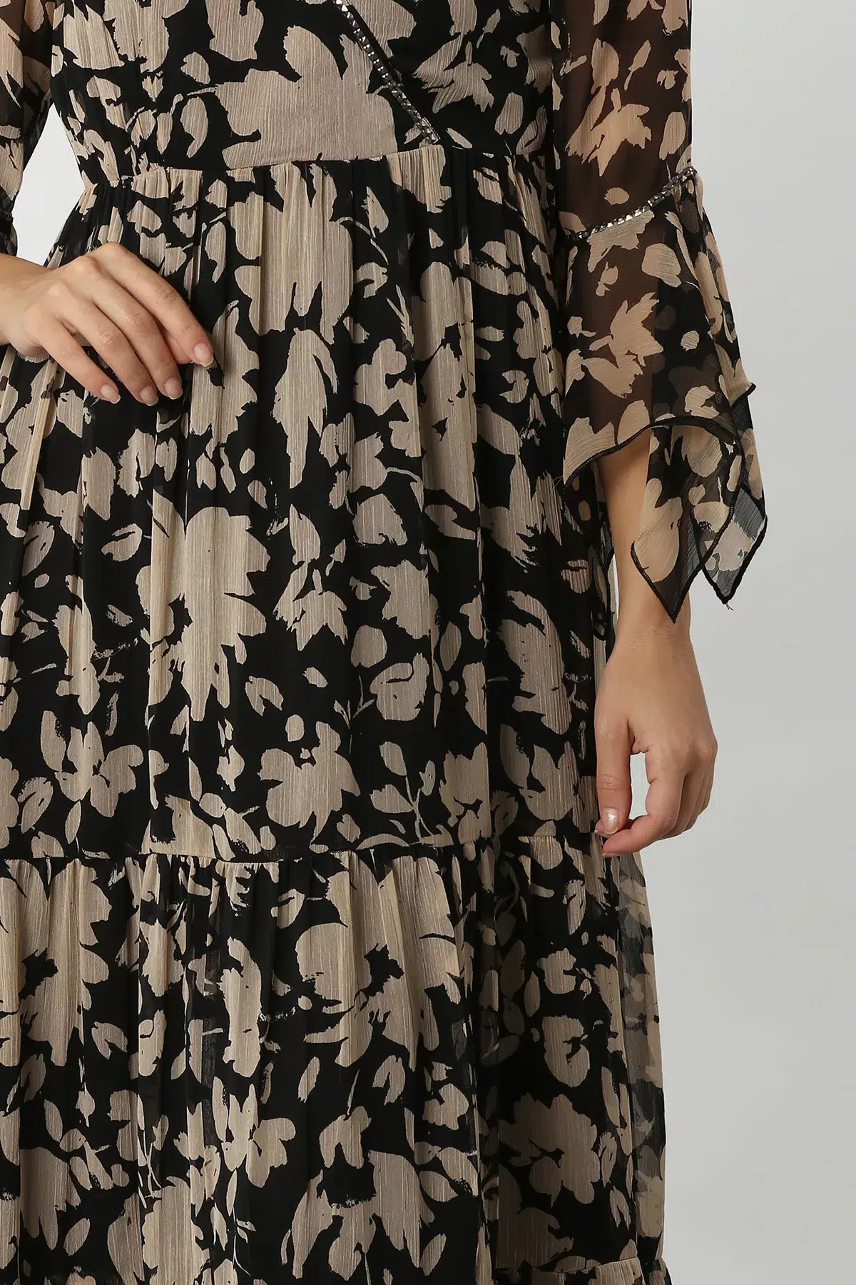 Printed Brown Dress Women