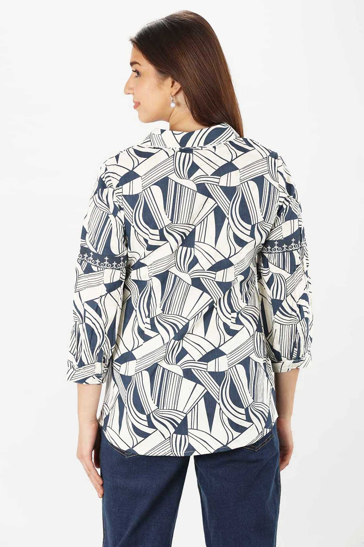 Embroidered Rayon Slub Shirt - Image 6