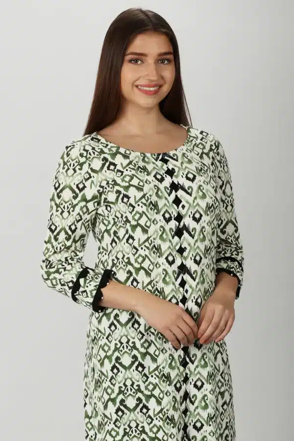 Printed Green Kurta Ladies