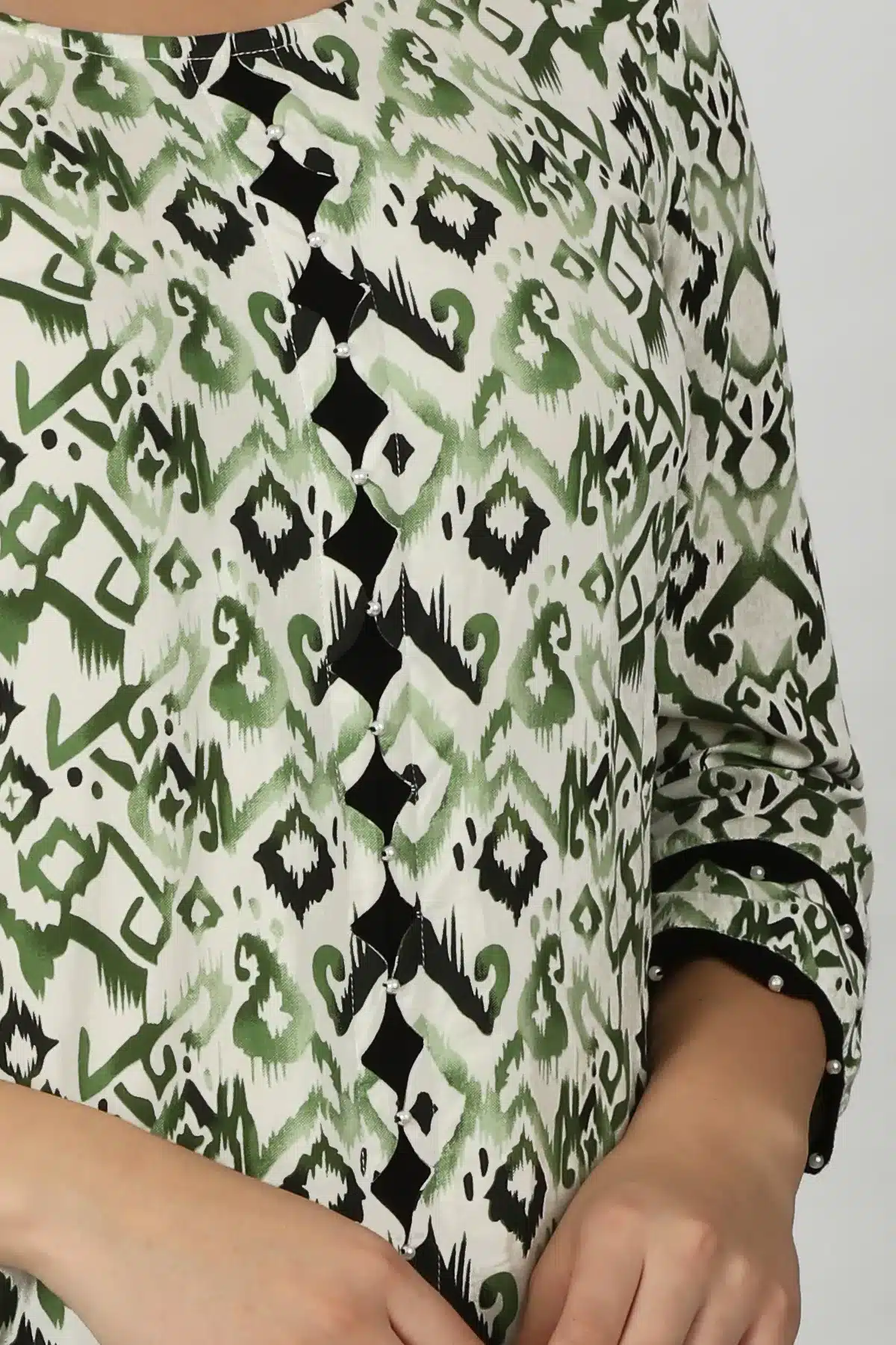 Printed Green Kurta Ladies