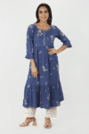 Printed Blue Kurti For Women