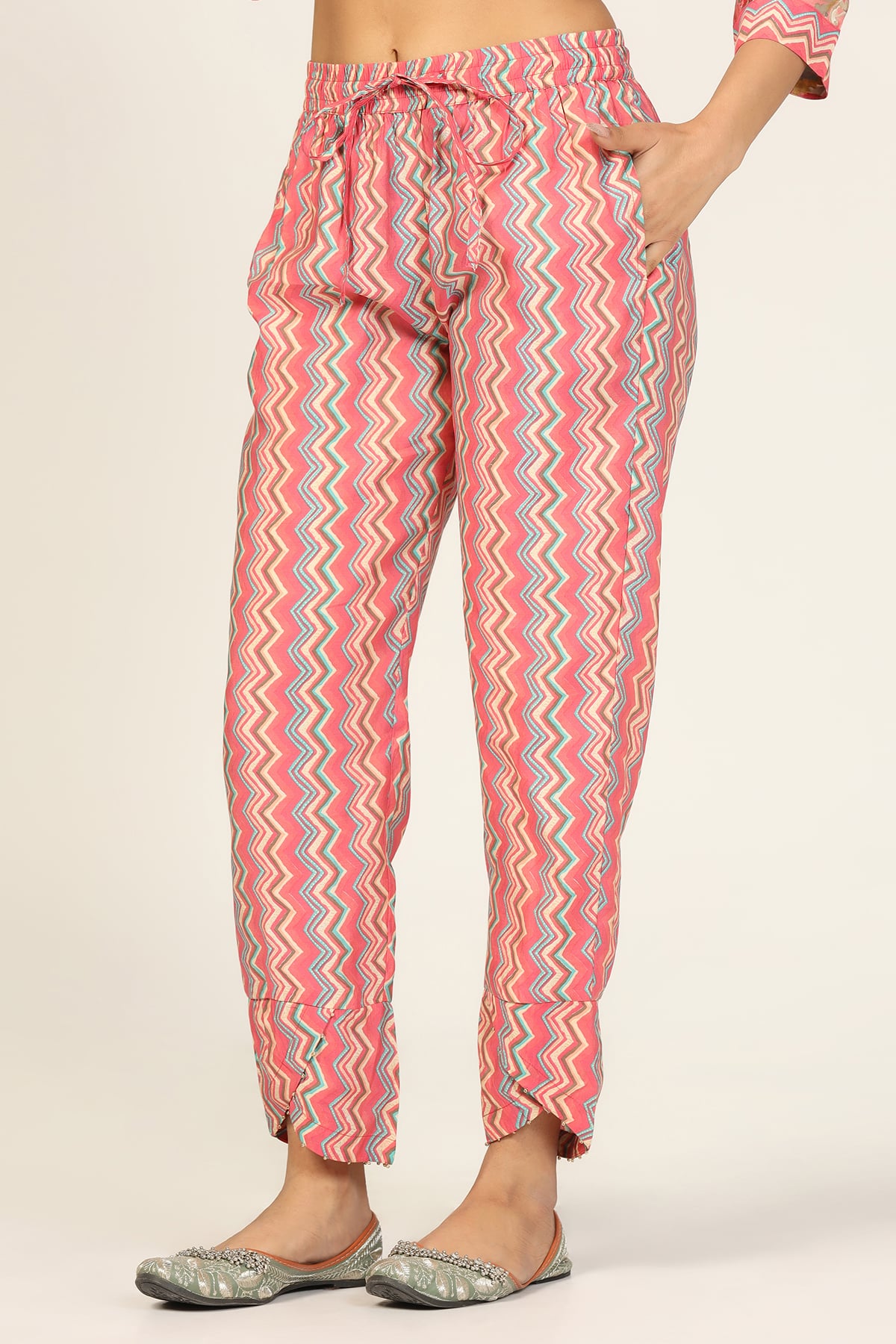 Printed Pink Palazzo For Women