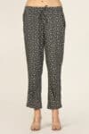 Dark Grey Printed Co Ord Pant For Women