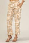 Printed Beige Co Ord Pants