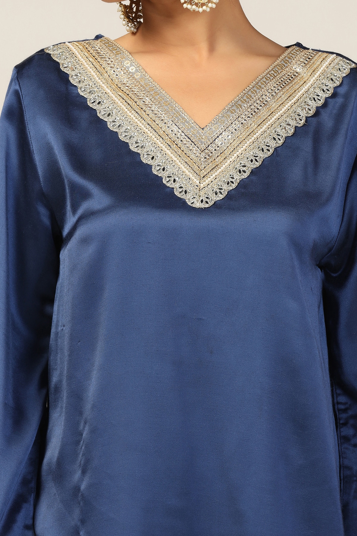 Blue Kurta For Ladies