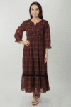Rust Red Dress For Woman