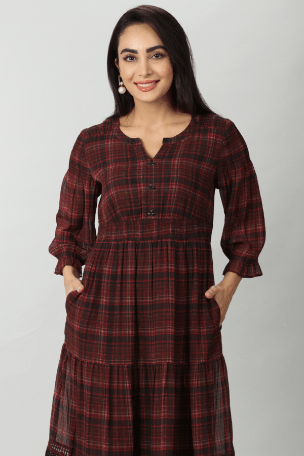 Rust Red Dress For Woman