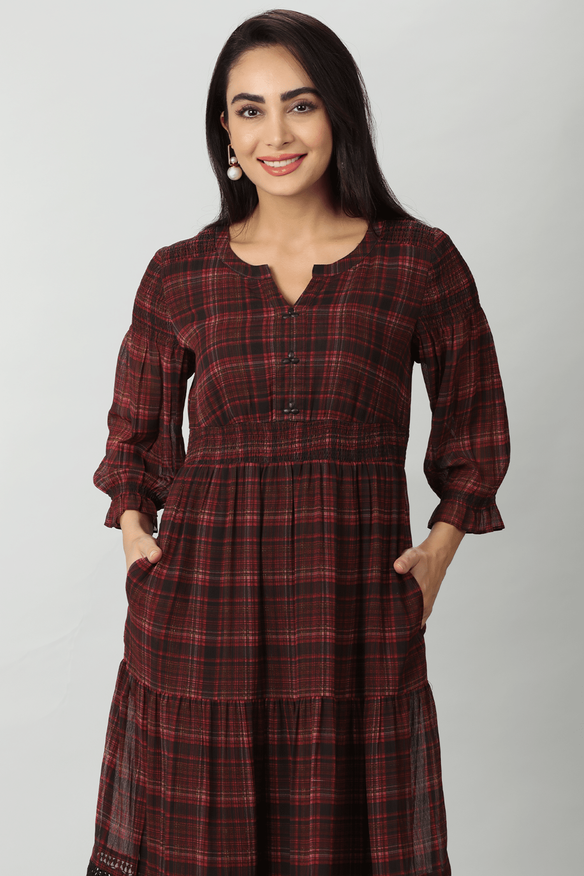 Rust Red Dress For Woman