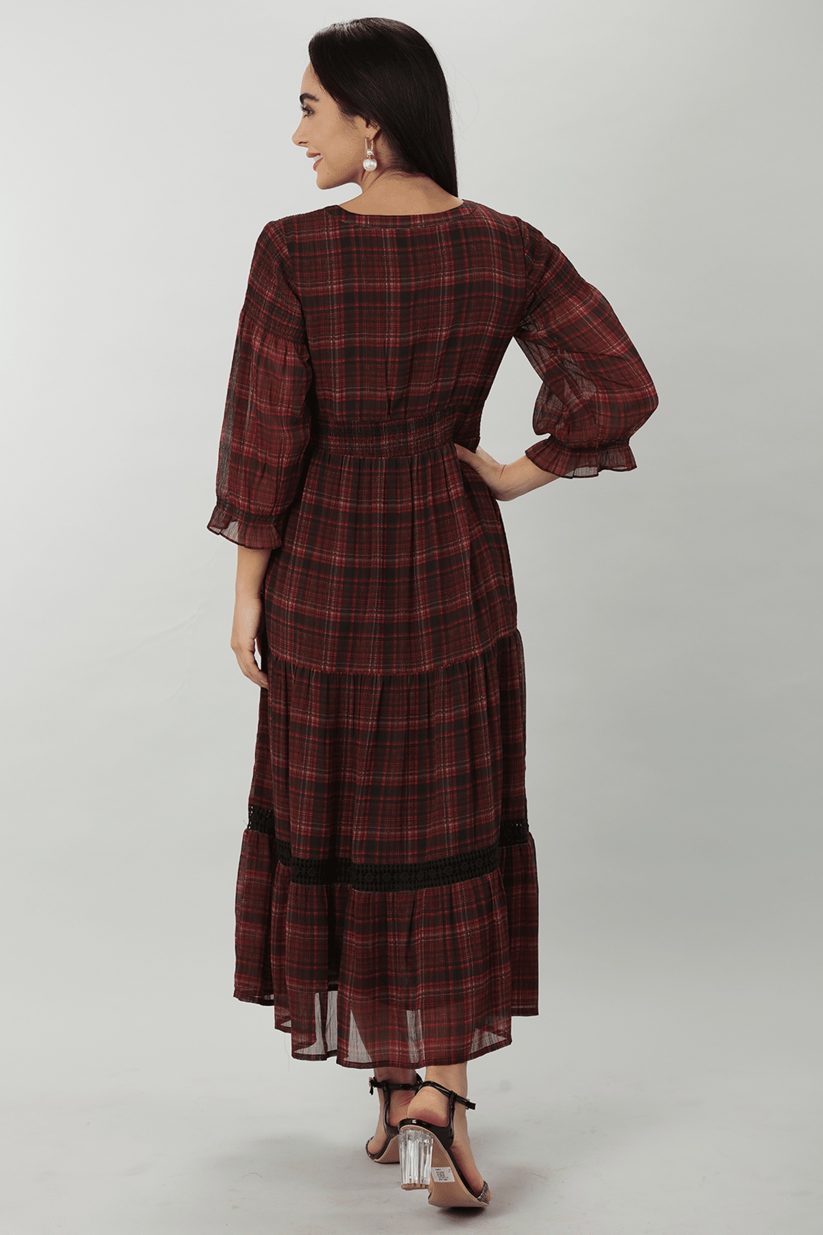Rust Red Dress For Woman