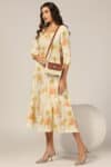 Printed Cream Dresses For Women