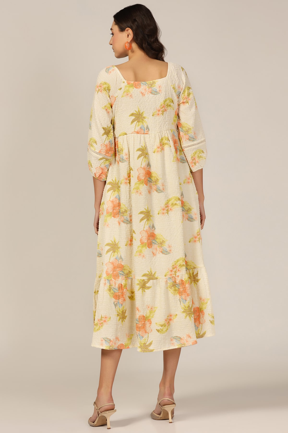 Printed Cream Dresses For Women