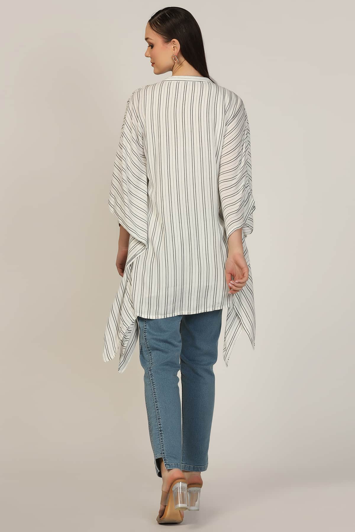 Embroidered Light Grey Top Woman