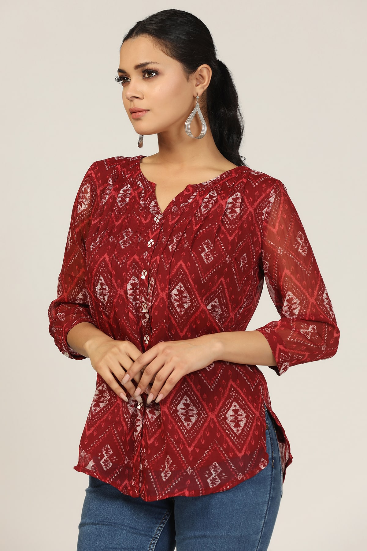 Maroon Shirt For Women